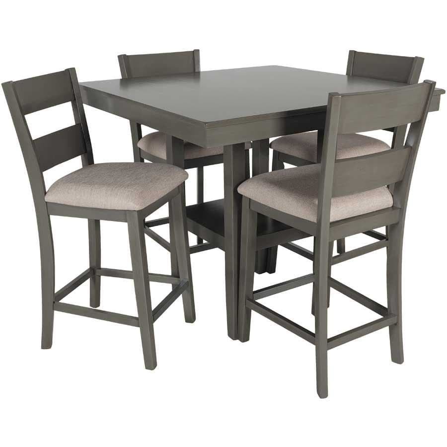 Grey Bar Height Table and Bar Stools