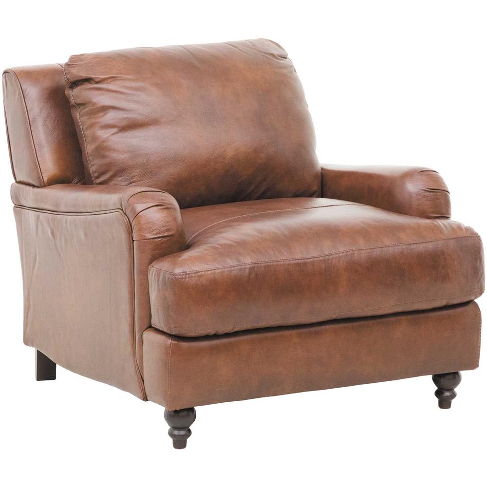 Ludwig Italian All Leather Accent Chair