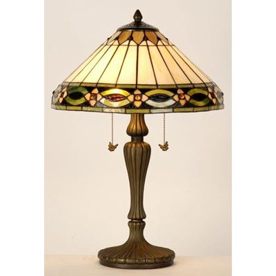 Picture of Set of Two Table Lamps with Tiffany Shade