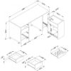 Picture of Crea - Sewing Craft Table on Wheels, White *D