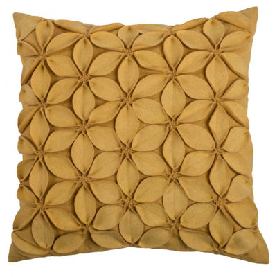 Picture of Yellow Felt Petals Pillow 18 Inch *P