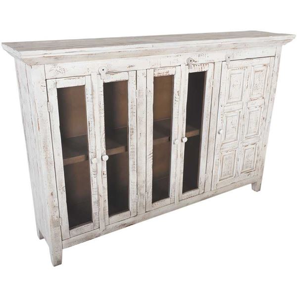 Picture of Vintage White 72-Inch Door Curio