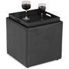 Picture of Blocks Black Storage Ottoman with Tray