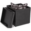 Picture of Blocks Black Storage Ottoman with Tray