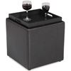 Picture of Blocks Brown Storage Ottoman with Tray