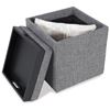 Picture of Gray Storage Ottoman with Tray