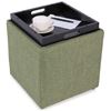 Picture of Fern Green Storage Ottoman wit