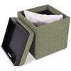 Picture of Fern Green Storage Ottoman wit