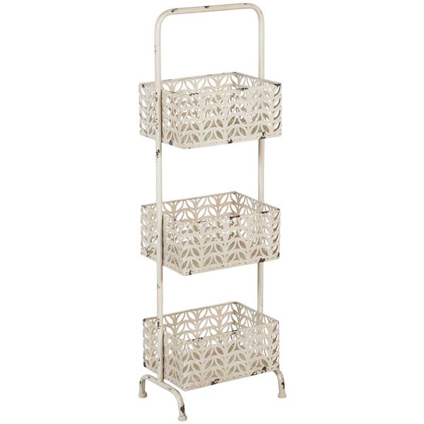 Picture of White Three Tier Metal Basket