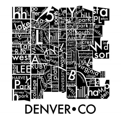 Picture of Denver Neighborhoods 36x36 *D