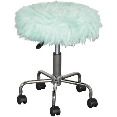 Picture of Plush Office Stool in Blue