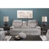 Picture of Mitchiner Grey Reclining Console Loveseat