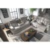 Picture of Mitchiner Grey Reclining Console Loveseat