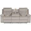 Picture of Mitchiner Grey Reclining Sofa with Drop Down Table