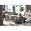 Picture of Mitchiner Grey Reclining Sofa with Drop Down Table