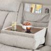 Picture of Mitchiner Grey Reclining Sofa with Drop Down Table