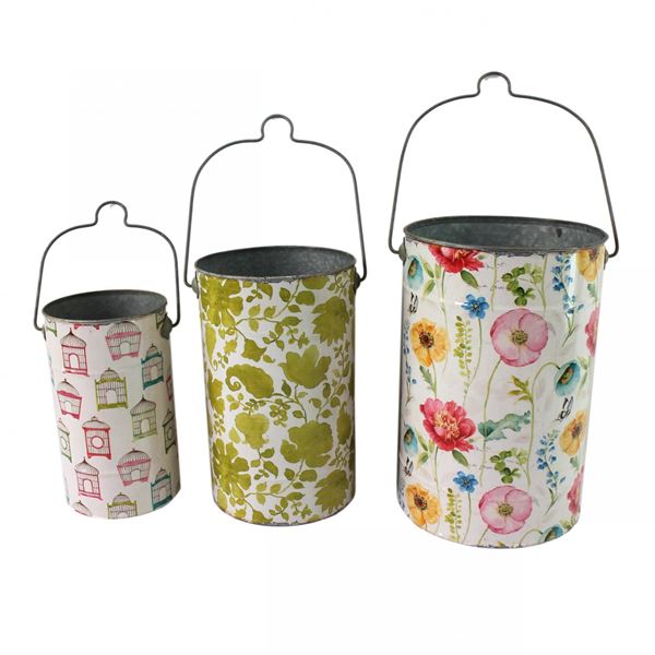 Picture of Set of 3 Floral Buckets