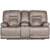 Picture of Wurstrow Smoke Italian Leather Power Reclining Lov