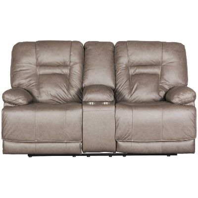 Picture of Wurstrow Smoke Italian Leather Power Reclining Lov