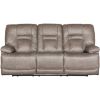 Picture of Wurstrow Smoke Italian Leather Power Reclining Sof