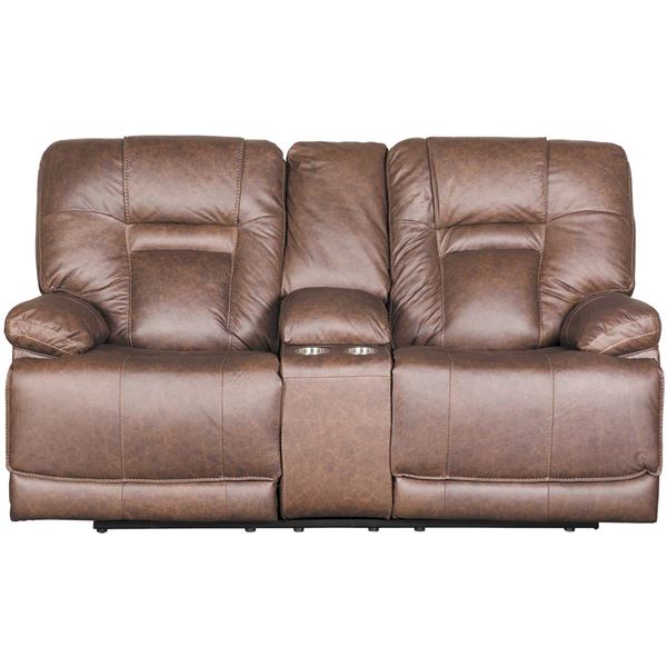 Picture of Umber Italian Leather Power Reclining Loveseat