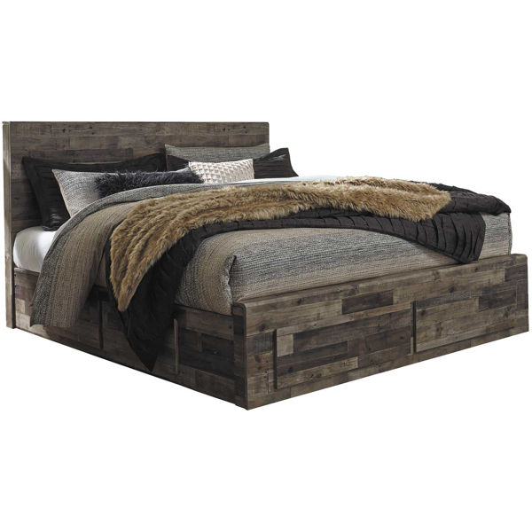 Picture of Derekson Multi Grey King Storage Bed