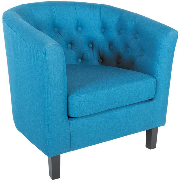 Picture of Mallory Blue Tufted Tub Chair