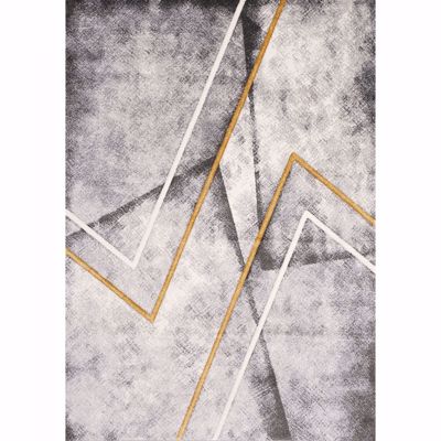 Picture of Grey Gold Graphic Rug