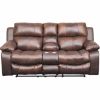 Picture of Positano Leather Reclining Console Loveseat