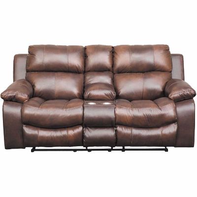 Picture of Positano Leather Reclining Console Loveseat