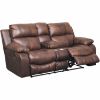 Picture of Positano Leather Reclining Console Loveseat