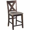 Picture of Dark Walnut 24" Stool with Back