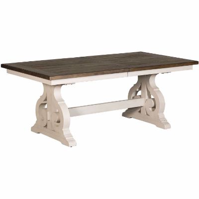 Picture of Drake Two-Tone Trestle Table