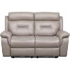 Picture of Watson Light Gray Leather Reclining Loveseat