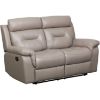 Picture of Watson Light Gray Leather Reclining Loveseat