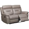 Picture of Watson Light Gray Leather Reclining Loveseat