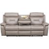 Picture of Watson Light Gray Leather Reclining Sofa with DDT