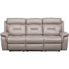 Picture of Watson Light Gray Leather Reclining Sofa with DDT