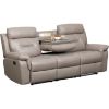 Picture of Watson Light Gray Leather Reclining Sofa with DDT