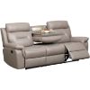 Picture of Watson Light Gray Leather Reclining Sofa with DDT