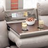 Picture of Watson Light Gray Leather Reclining Sofa with DDT