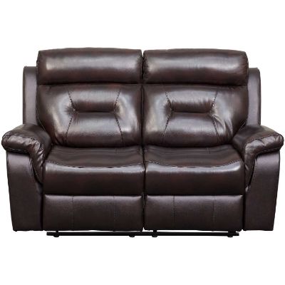 Picture of Watson Brown Leather Reclining Loveseat