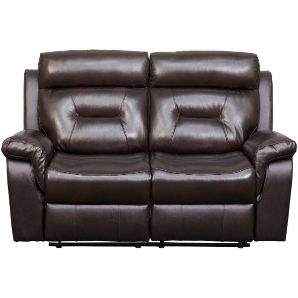 Picture of Watson Brown Leather Reclining Loveseat