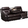 Picture of Watson Brown Leather Reclining Sofa with DDT