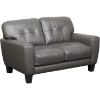 Picture of Aria Gray Leather Loveseat