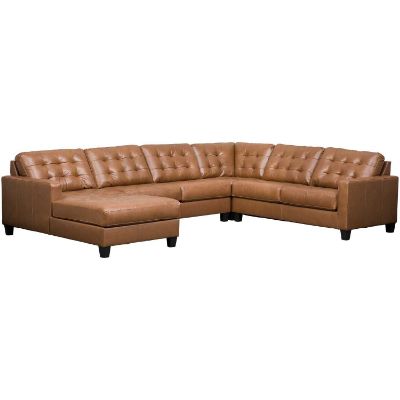 Picture of 4pc Italian Leather Sectional with LAF Chaise