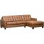 Picture of Baskove 2-Piece Leather Sectional with Right Facing Chaise