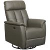 Picture of Dark Gray Leather Power Swivel Rocker Recliner