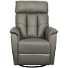 Picture of Dark Gray Leather Power Swivel Rocker Recliner