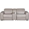 Picture of Correze Leather Dual Power Reclining Console Loveseat